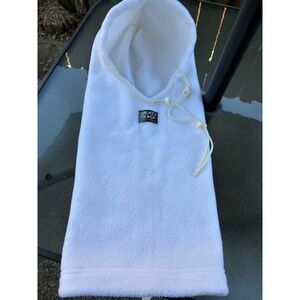 Head Sokz Gotta Go White Polartec Fleece Hooded Neck Gaiter Made in USA